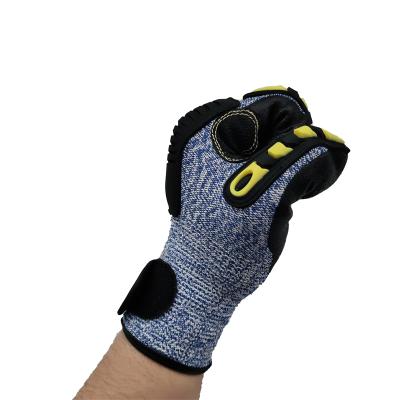 China High Impact TPR Hand Knuckle Back Anti-collision Design Protect Anti Impact Shockproof Gloves for sale