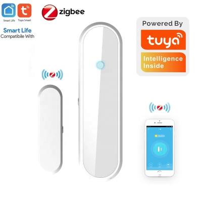 China Door Sensor Smart Home Security Alarm System Tuya ZigBee Door Window Sensor Detector for sale