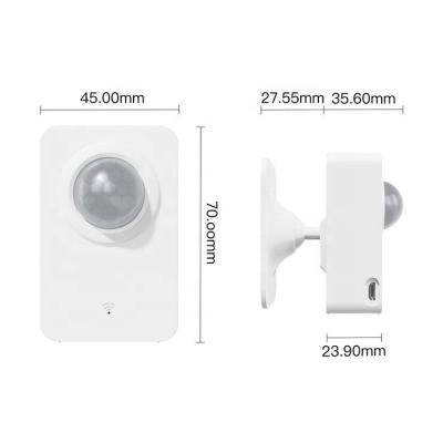 China 128Â ° Detect Angle USB Powered For Home Security Alarm Tuya APP WIFI PIR Motion Sensor Detector for sale