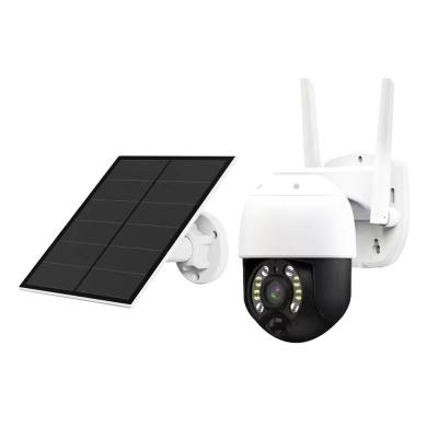 China NIGHT VISION Solar Power Camera 1080P CCTV Solar PTZ Wifi Camera for sale