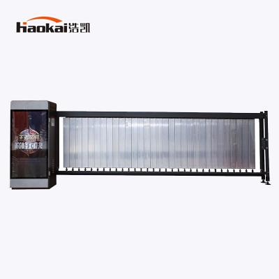 China DC 24v Heavy Duty Nice Upright Motorcycle Advertising Crash Barrier Gate 3000mm*750mm for sale