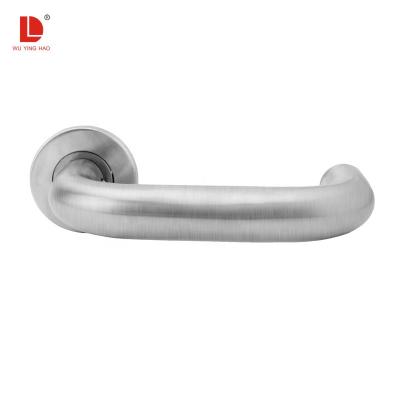 China WUYINGHAO Modern Circular Room Stainless Steel Tube Interior Door Lever Handle for sale