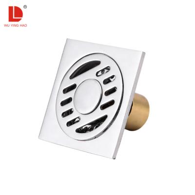 China WUYINGHAO Durable High Quality Square Floor Drain 3.8 Inch Brass Floor Drain for sale