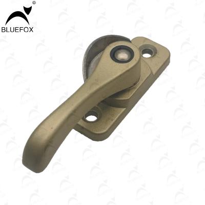 China Modern BLUE FOX Gold Sliding Crescent Locks Moon Lock Casement Window Lock For Aluminum Window Accessory for sale