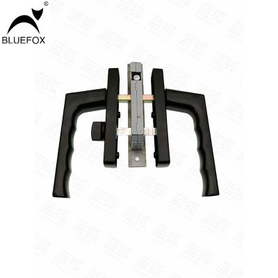 China Link Device Good Quality Sliding Aluminum Alloy Modern Swing Door Channel Lock Black Door Handle for sale