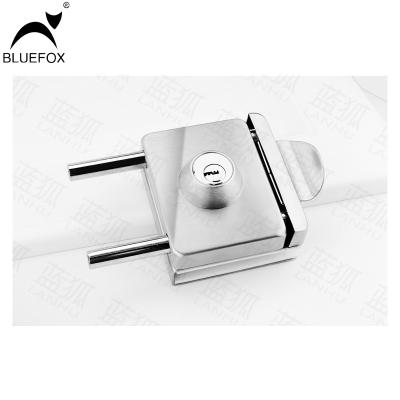 China Easy installation glass door lock hardware / BLUE FOX safe place fitting fencing glass slide accessories for sale