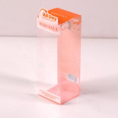 China Recycled Materials Custom Clear PET Folding Packaging Box For Shampoo Bottle for sale