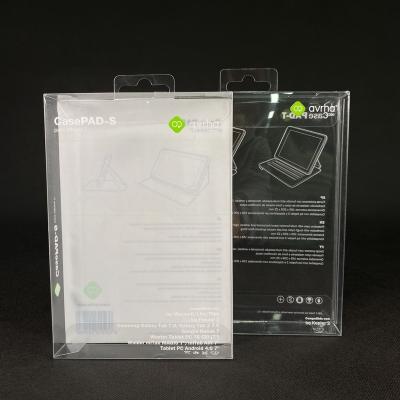 China Recycled Materials Clear PET Foldable Electronic Protective Packaging Case Box With Logo Printing for sale