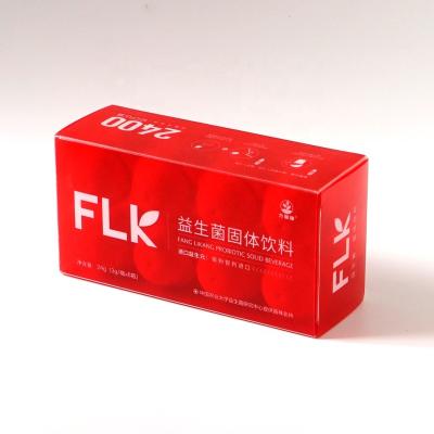 China Recycled Materials Xilong PET Colorful Plastic Folding Box For Probiotic Drinks for sale