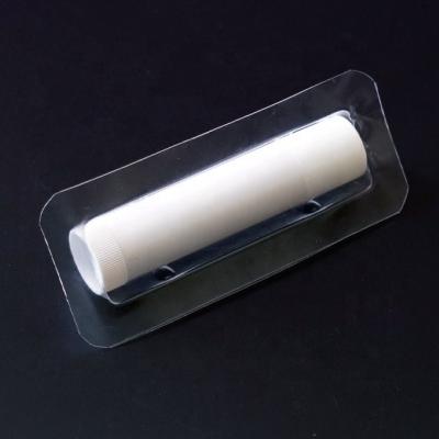 China Small Office Supplies Recyclable Packaging PET Material Lip Balm Packaging BOX for sale