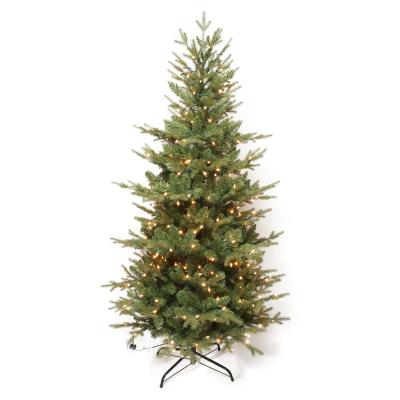 China 2021 New Model PVC Pre Lit Led Lights Commercial Christmas Tree PE PVC Christmas Tree for sale