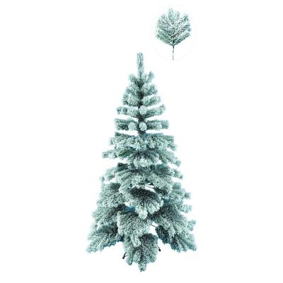 China Christmas Party Family Decoration Artificial Holiday Assembled Snowfall White Christmas Tree for sale