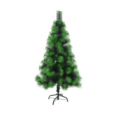 China 2FT-9FT New Silver Color Double Release Leave Twinkle Pine Needle Green Christmas Tree for sale