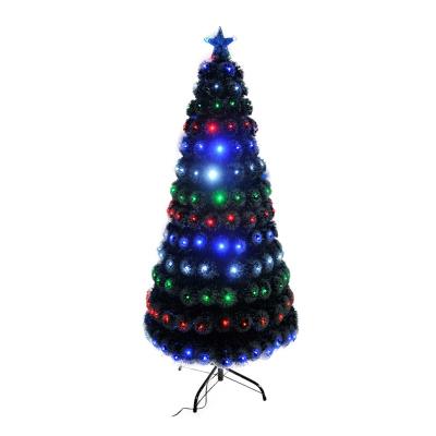 China PVC Fiber Optic Snowfall Christmas Tree With Functional 8 Color Controller for sale