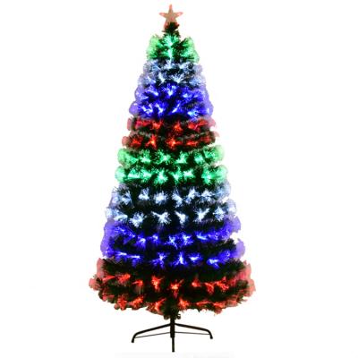 China Colorful Led Lights Changing Multicolor Artificial Christmas Tree LED Lights Pre Lit Fiber Optic Christmas Tree for sale