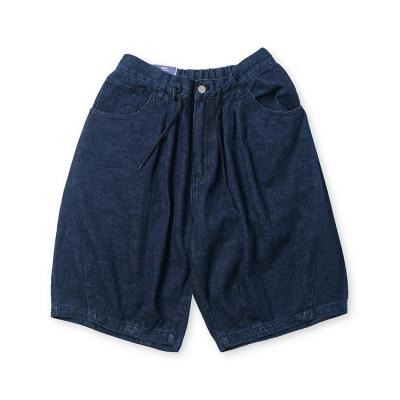 China Breathable Solid Color Washed Denim Shorts Mens Streetwear Loose Cropped Jeans Summer Casual Knee Length Shorts Men for sale