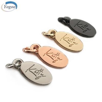 China Can Touch Hot Selling Custom Logo Oval Alloy Pendant Body Jewelry Charms For Bracelet Making for sale