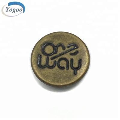 China Viable Custom Logo Antique Silver Rivet Metal Apparel Button Studs For Bag / Jeans for sale