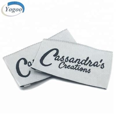 China Eco-Friendly Washable Custom Name Logo Folded Garment Woven Clothing Label for sale