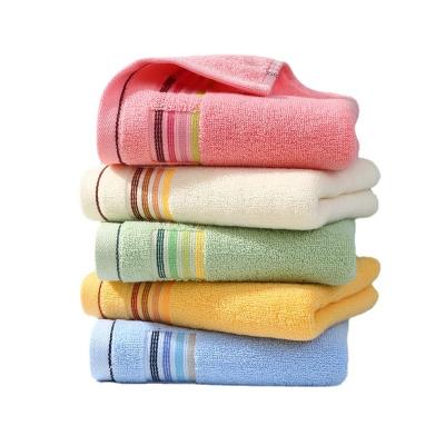 China Factory Direct 100% Cotton Bath Towels Safe For Kids With Lovely Dobby Designs Home Face Towel for sale