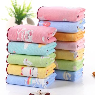 China China Manufacturer Wholesale Good Quality Child Safe Cotton Gauze Soft Absorbent Small and Large Kids Towel and Face Towel for sale