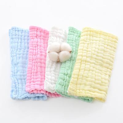 China Child Safe 100% Cotton 6 Layers Washcloth 30x30cm Chiffon Hand Towels Baby Towels Single Soft Face Towel Printed for sale