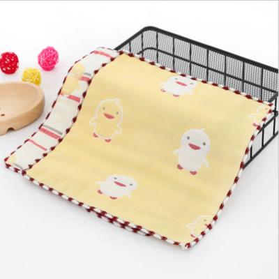 China Factory Wholesale High Quality Cotton Children's Towel 100% Square Baby Saliva Towel Child Safe for sale