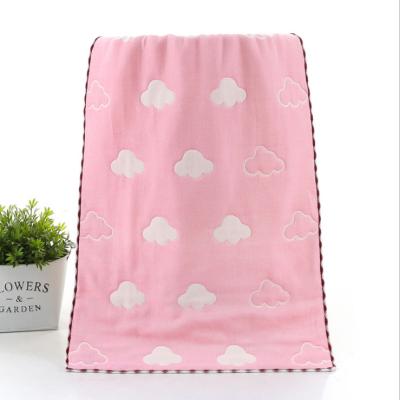 China Manufacturer sales safe for children six layers towel children's face towel baby pure cotton gauze children's towel small for sale