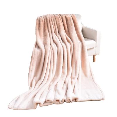 China Nontoxic ; Antistatic; PORTABLE Double Layer Blanket Throw Fleece Plush Brush PV Home Decoration Thickened Blanket for sale