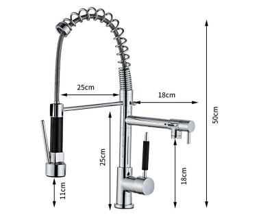 China Contemporary Kitchen Sink Faucets Single Handle Faucet Metered Brass Faucets With Pull Down Sprayer for sale