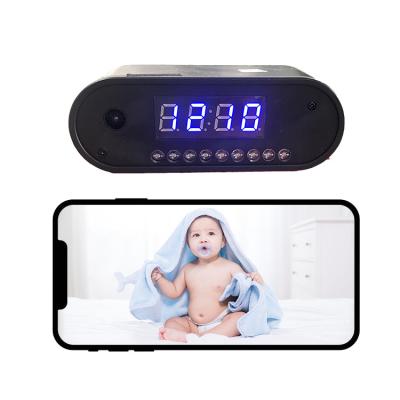 China Hot Sale Tuya 1080p Home Security WIFI Clock Cameras Built-in Siren Mini for sale