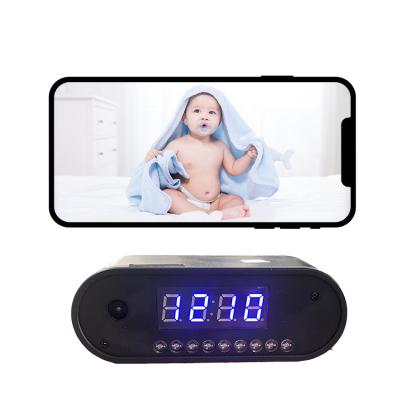 China Tuya Baby / Pet Monitoring Siren Mini Built-in Siren Premium WIFI Clock Cameras for sale