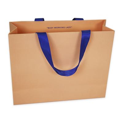 China Recyclable Hot Sale & High Quality Large Paper Bags With Ribbon Handlekraft Bags Paperprice Shopping Paper Bags for sale