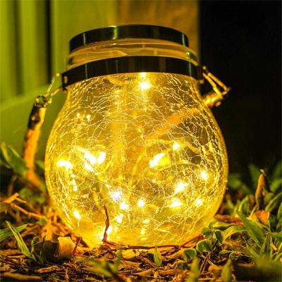 China Fairy Drop Shipping Solar Decorative Bulb Slit Waterproof Glass Jar Ball Lamp Hanging Light for sale