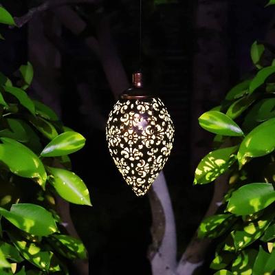 China Modern Led Solar Powered Home Solar Powered Hollow Light Retro Moroccan Chime Light Garden Yard Decor LED Wind Light for sale