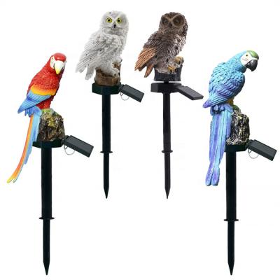 China Garden Bird Reson Decoration IP 44 Waterproof Led Solar Garden Light Outdoor Solar Lawn Lights for sale