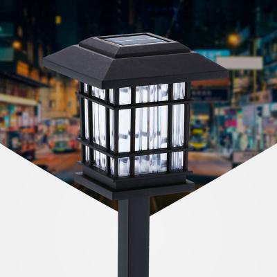 China Lawn Installation House Shaped Mesh Light Waterproof Square Solar Panel LED Lawn Light Outdoor Lawn Lamp for sale