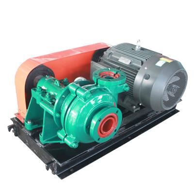 China Shijiazhuang 22kw 55kw 75kw hh 6/4d inch mining industry 4 suction corrosion resistant ore mining sand mud pump for sale