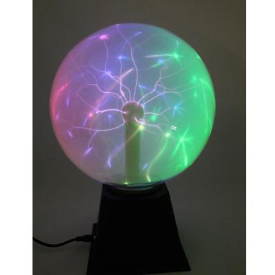 China Magic ABS and Crystal Red Blue Green Colorful 8 Inch Red Noise and Crystal Static Touch Plasma Ball Light for Decorations Lamp for sale