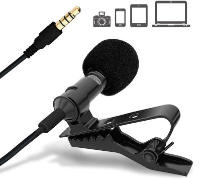 China Professional 1.5m Mini Mic Lavalier Microphone Free Sample Portable Lapel Lavalier Detachable Cable Microphone For PC Notebook Laptop Camera for sale