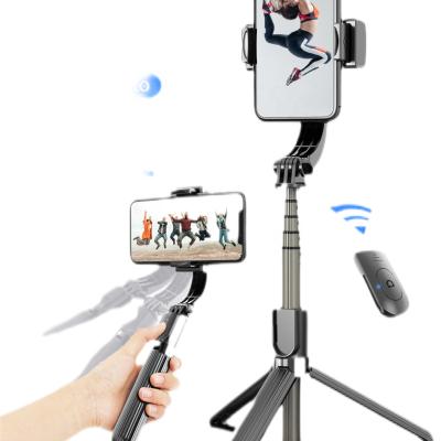 China Fold 360 Degree Portable Foldable Tripod Shutter Selfie Stick Gimbal Detachable Wireless Remote Control Stabilizer L08 For Mobile Phone for sale