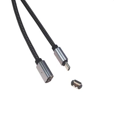 China Zn 100W Magnetic Braid Magnetic Braid Data 100W USB C Nylon Magnetic Cable 20V5A For Laptop Computer 1.5m 2m for sale