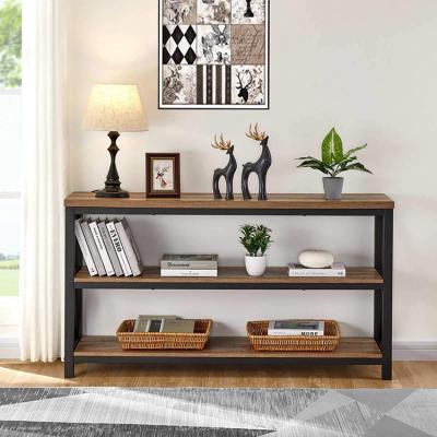 China Narrow Wooden Sofa Rustic Nordic Console Table Modern Metal Convertible Sale for sale