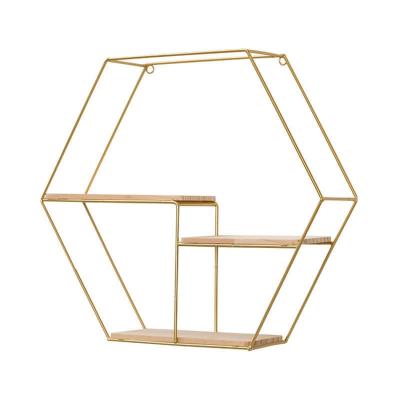 China Nordic New Design INS Metal Craftsman Storage Rack Living Room Metal Iron Wall Hanging Decoration for sale