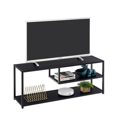 China (Other)Long Nordic Luxury Fashionable Adjustable Metal Walnut Black Wooden TV Cabinet in Living Room,1 Piece Furniture TV Stand for sale