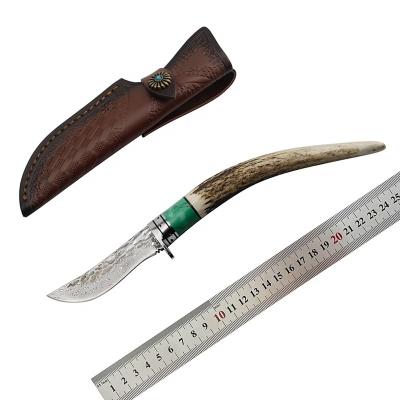 China High Quality Knife Non-variable Steel Damascus Blade Fixed Camping Hunting Survival Outdoor Knife for sale