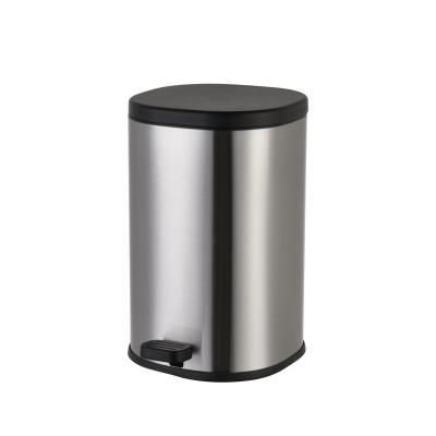 China Dailyart Viable Nordic Style Bathroom Trash Can Waste Bin With Pedal Stainless Steel Dust Bin for sale