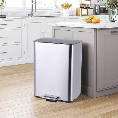 China Sustainable Indoor Trash Can Garbage Bin With Stainless Pedal Trash Bin for sale