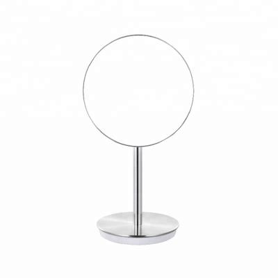 China Custom Metal Bedroom Double Side Table Standing Compact Beauty Vanity Cosmetic Makeup Mirror for sale