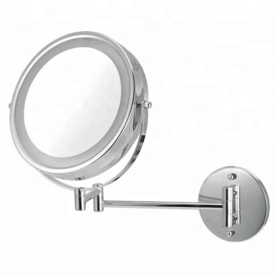 China Factory Price Magnifying Bathroom Magnifying Small Led Makeup Bathroom Shaving Mirror for sale